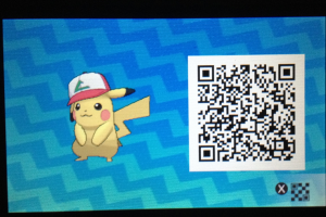 Ultra sun/moon trainer cap Pikachu QR code